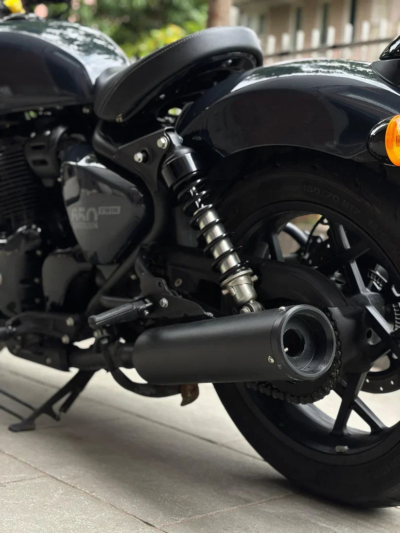SS Motocorp Slip-On Exhaust Silencer (Pair) Black Finish for Royal Enfield Shotgun 650 | Performance Exhaust with DB Killers
