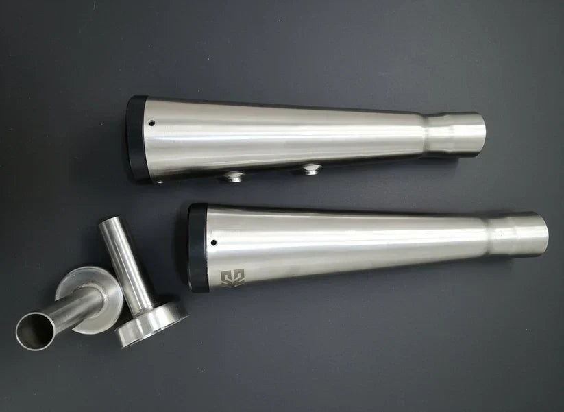 SS Motocorp Performance Bred Adaptable Slim Can Slip-On Silencer Pair for Royal Enfield Interceptor 650 & Continental GT 650