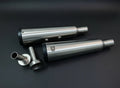 SS Motocorp Adaptable Slip-On Exhaust (Pair) Fat Cans for Royal Enfield Interceptor 650 / Continental GT 650 | Matte, Mirror