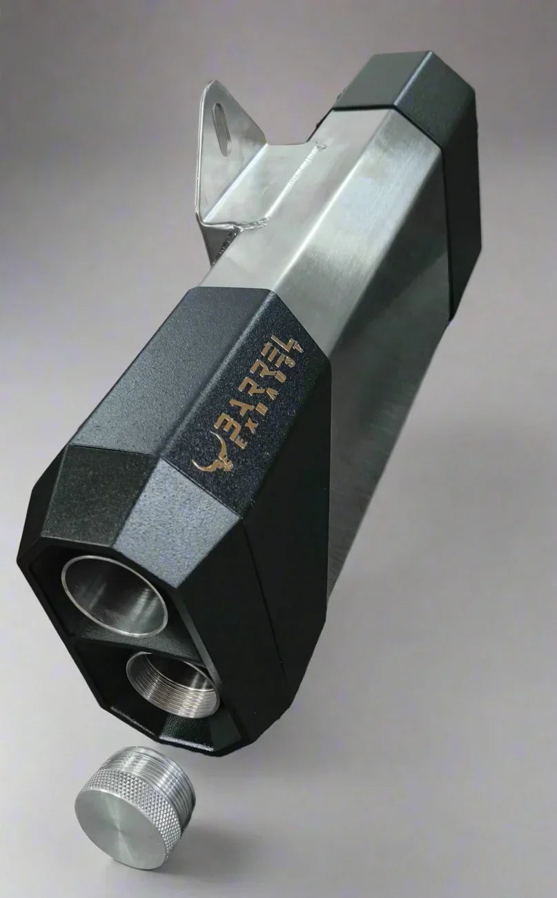 Barrel Storm Slip-On Exhaust for BMW R1300 GS (2025) | 304 Stainless Steel Performance Exhaust with Removable DB Killer