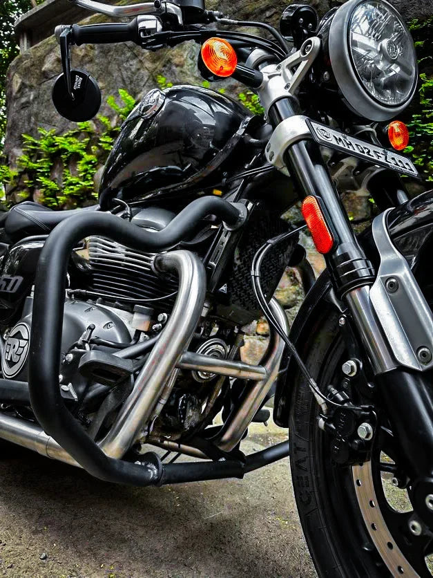 SS Motocorp 2x2 Full System Exhaust for Royal Enfield Super Meteor 650 | Dual Exhaust Setup with Header, Mid Pipes & Slip-Ons