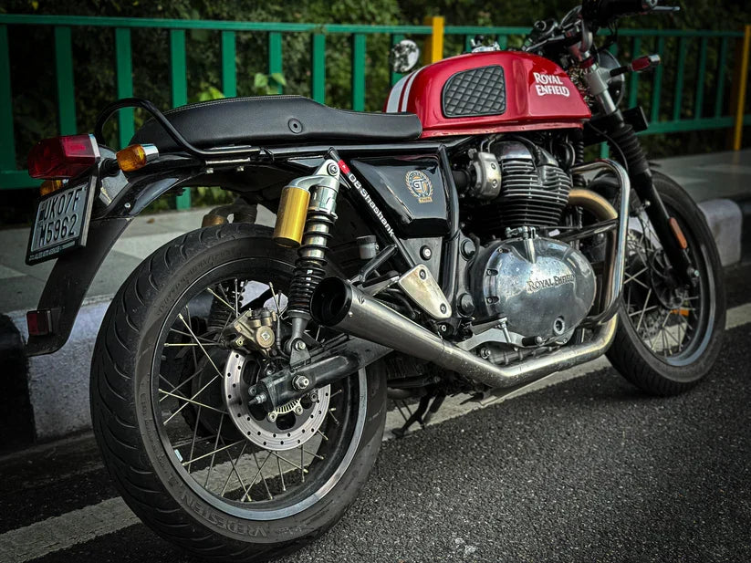 SS Motocorp 2x2 Full System Exhaust with Slim Cans for Royal Enfield Interceptor 650 / Continental GT 650 | Dual Exhaust