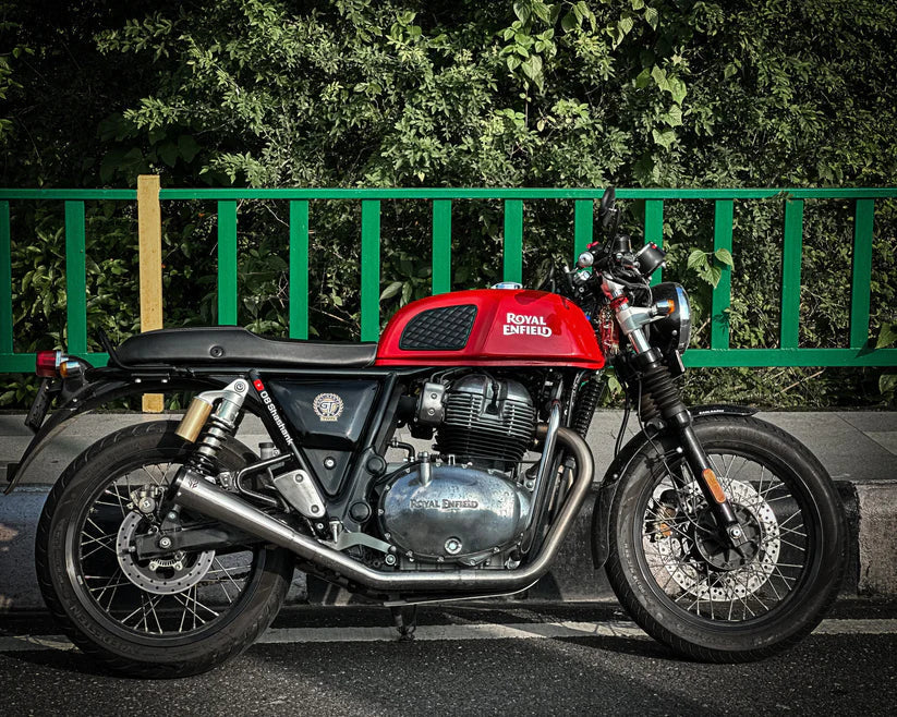 SS Motocorp 2x2 Full System Exhaust with Slim Cans for Royal Enfield Interceptor 650 / Continental GT 650 | Dual Exhaust