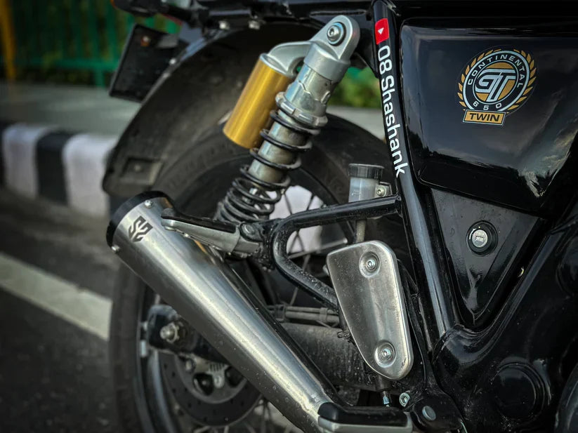SS Motocorp Performance Bred Adaptable Slim Can Slip-On Silencer Pair for Royal Enfield Interceptor 650 & Continental GT 650