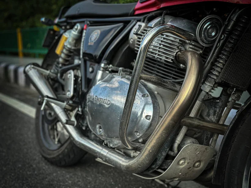 SS Motocorp 2x2 Full System Exhaust with Slim Cans for Royal Enfield Interceptor 650 / Continental GT 650 | Dual Exhaust