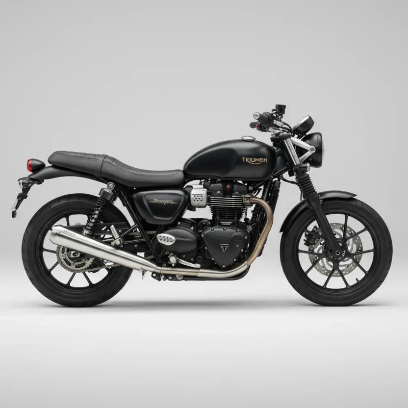 Barrel B Twinn Slip-On Exhaust for Triumph Street Twin 900 | 304 Stainless Steel Performance Exhaust