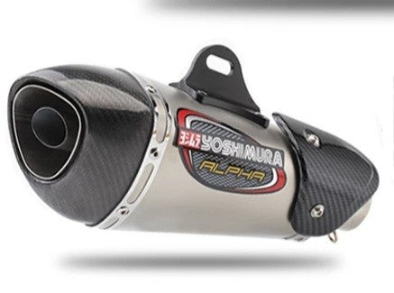 Alpha Style 51 Mm Inlet Stainless Steel Universal Slip-On With Db Killer Mid Size - Silver