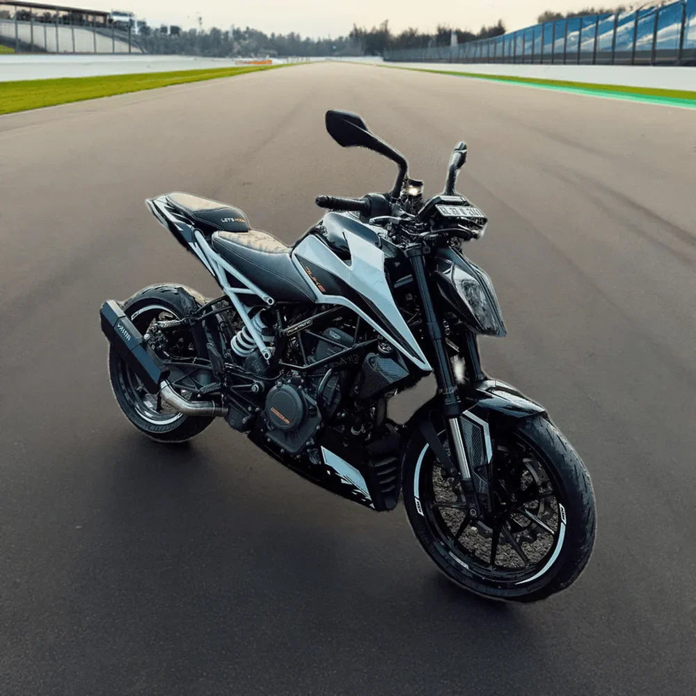 Barrel Rogue Black Slip-On Exhaust with Link Pipe for KTM Duke 390 / RC 390 / Adventure 390 / Duke 250 | 304 Stainless Steel