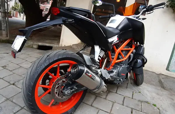 Devil Evolution Full Sports Exhaust System for KTM Duke 390 / KTM RC 390 (2014–2016) | Performance Racing Exhaust India