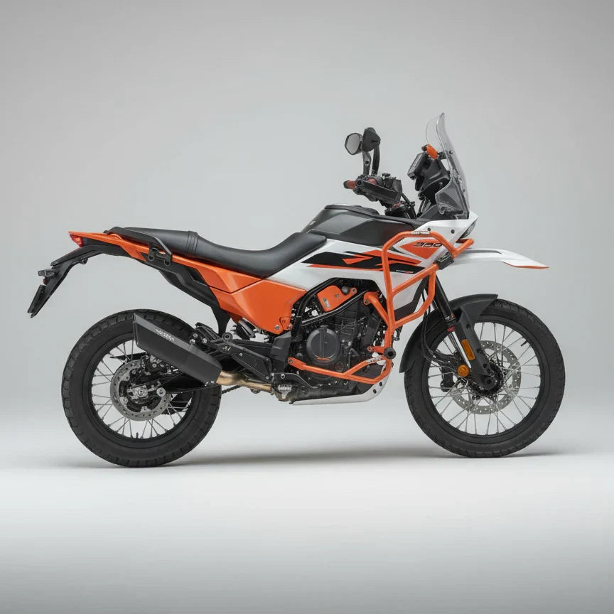 Barrel Rogue 2.0 Slip-On Exhaust with Link Pipe for KTM Adventure S/X 390 (2025) | 304 Stainless Steel Performance Exhaust