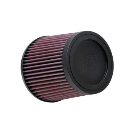 K&N RU-4950 High-Flow Original Universal Air Filter – 2.5 Inch Flange Reusable Washable Performance Engine Intake Filter – Up