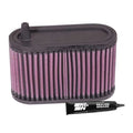 K&N YA-1285 High-Flow Lifetime Air Filter for Yamaha VMX1200 V-MAX 1200 (1985–2007) | Washable Performance Engine Air Filter