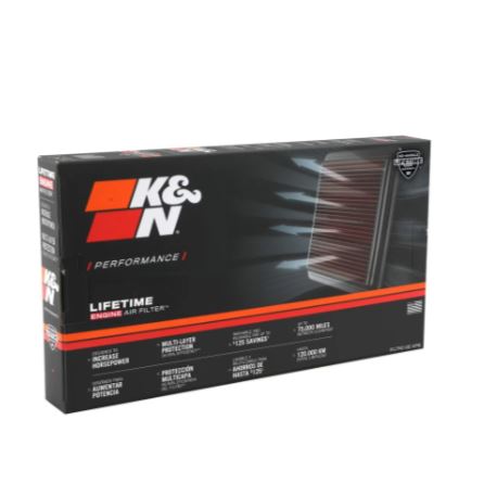 K&N KA-6009 High-Flow Lifetime Performance Air Filter for Kawasaki Ninja ZX-6R ZX636 (2009-2024) | Washable Reusable Cotton