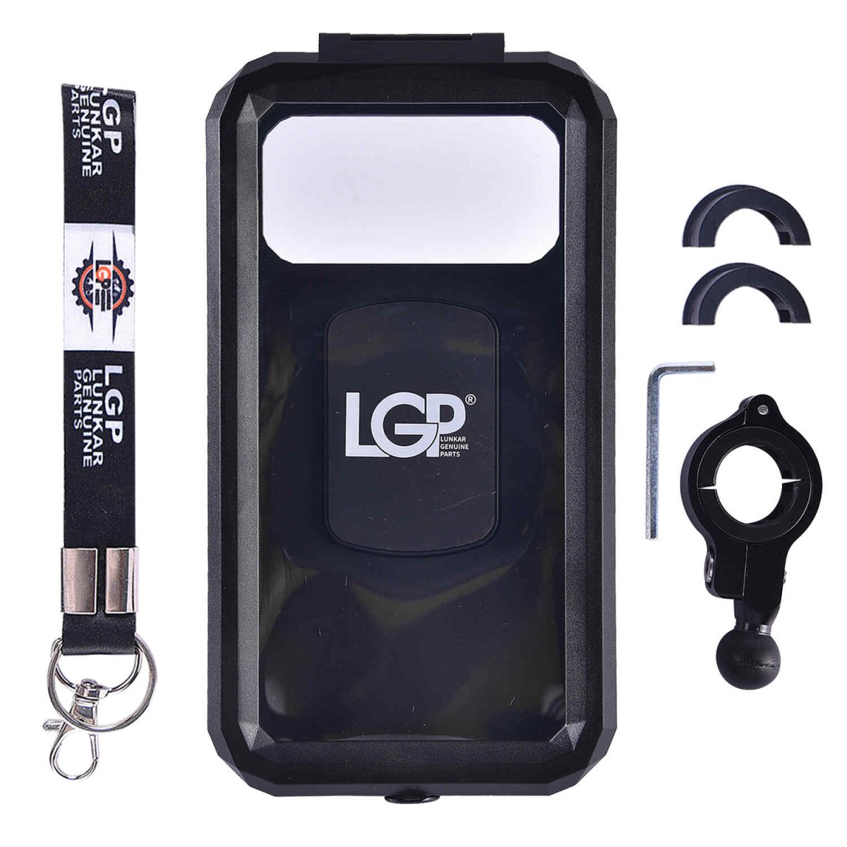 LGP Waterproof Bike Mobile Holder Rainproof Phone Mount with 360° Rotation