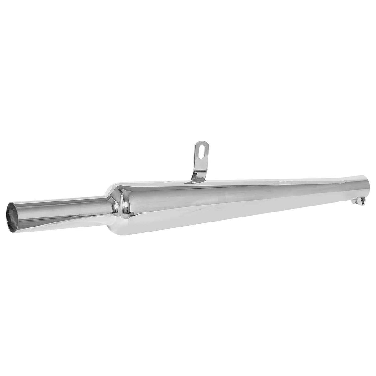 LGP Cone Silver Bike Silencer Exhaust | Universal Deep Sound Motorcycle Exhaust - View 3