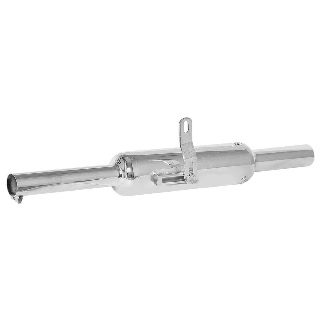 LGP Glass Wool Bike Silencer Exhaust | Universal Deep Sound Motorcycle Exhaust – Silver - View 7