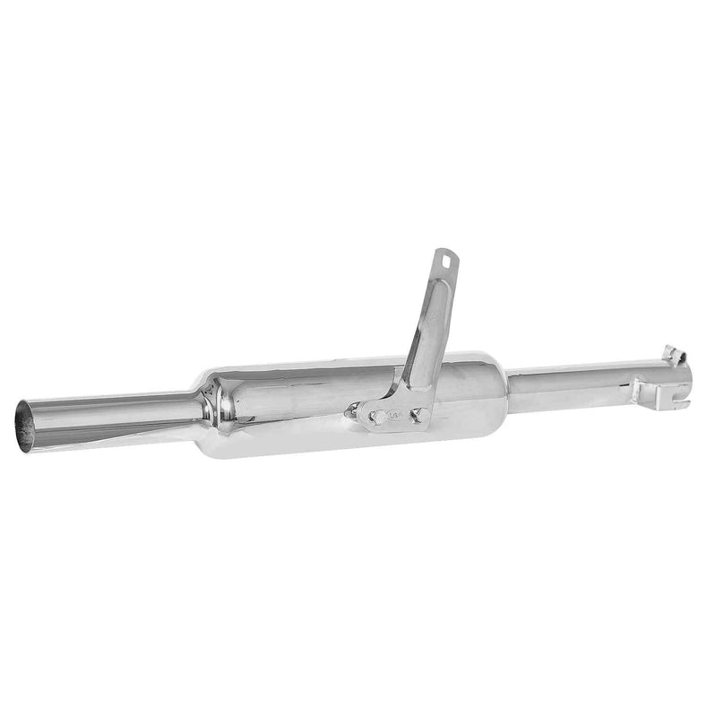 LGP W-Logo Thunderbird Chrome Silencer Exhaust for Royal Enfield & Universal Bikes | Deep Bass Sound | 1.6mm MS Chrome Finish
