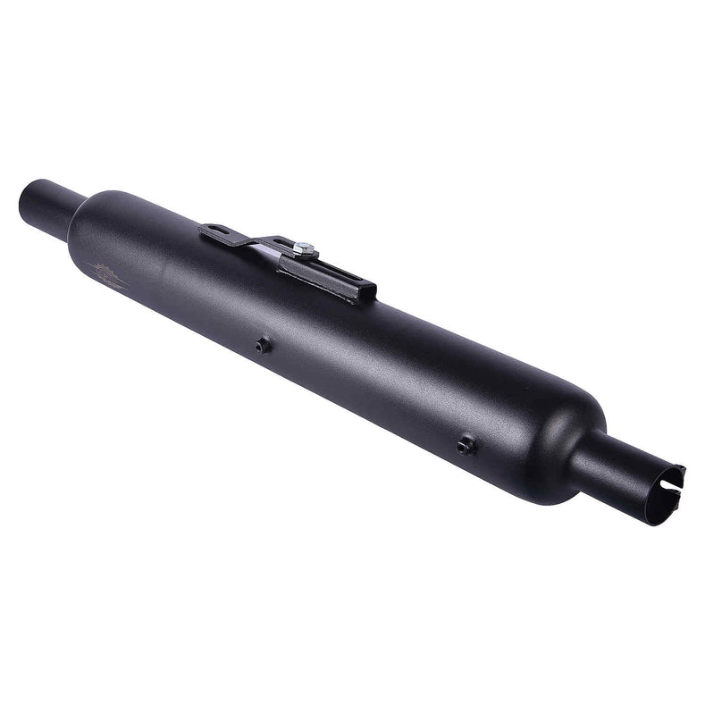 LGP Universal Motorcycle Silencer Replica Exhaust | Deep Bass Sound | Chrome & Black Finish | Heatproof Rust Resistant - View