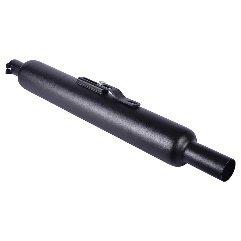 LGP Universal Motorcycle Silencer Replica Exhaust | Deep Bass Sound | Chrome & Black Finish | Heatproof Rust Resistant - View