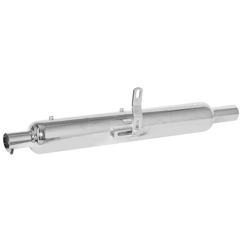 LGP Universal Motorcycle Silencer Replica Exhaust | Deep Bass Sound | Chrome & Black Finish | Heatproof Rust Resistant