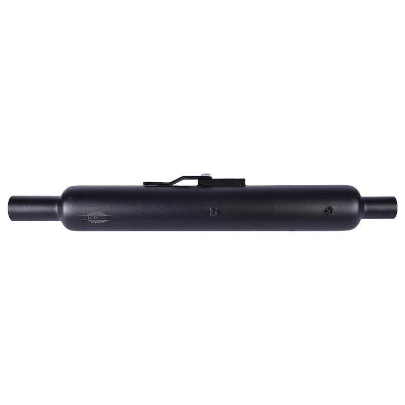 LGP Universal Motorcycle Silencer Replica Exhaust | Deep Bass Sound | Chrome & Black Finish | Heatproof Rust Resistant - View