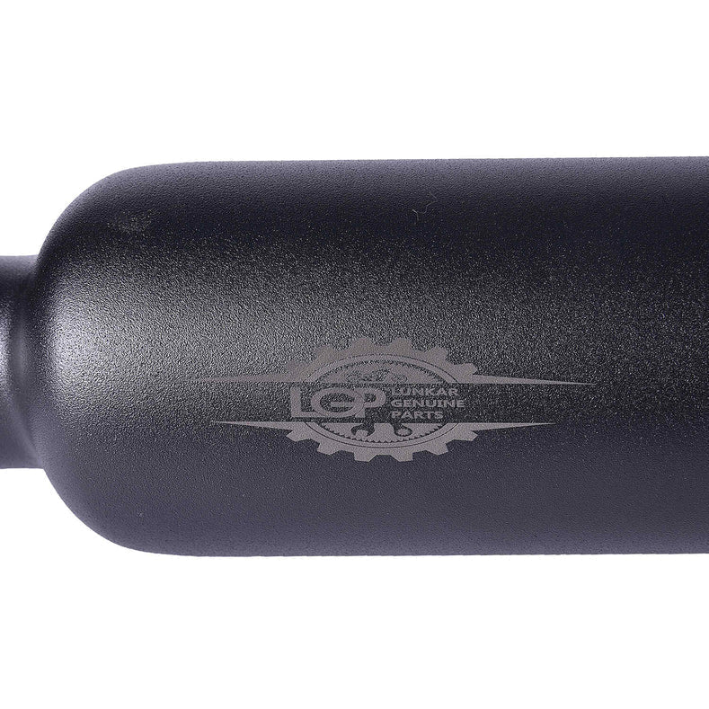 LGP Universal Motorcycle Silencer Replica Exhaust | Deep Bass Sound | Chrome & Black Finish | Heatproof Rust Resistant - View