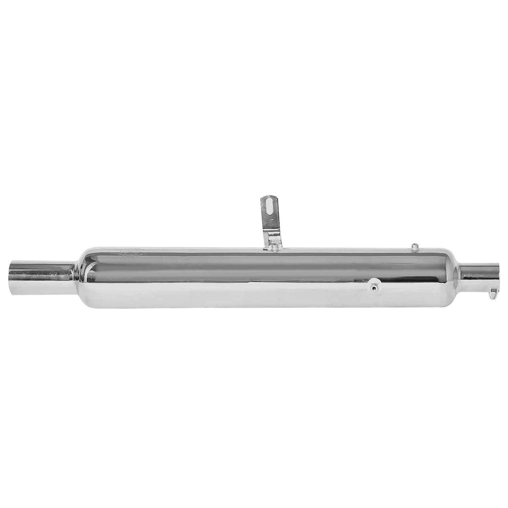 LGP Universal Motorcycle Silencer Replica Exhaust | Deep Bass Sound | Chrome & Black Finish | Heatproof Rust Resistant - View