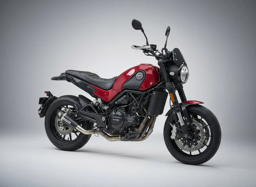 Barrel Outlaw 2.0 Slip-On Exhaust for Benelli Leoncino 500 | 304 Stainless Steel Performance Exhaust with Removable DB Killer