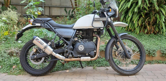 Devil Evolution Slip-On Exhaust with Link Pipe for Royal Enfield Himalayan (D2.1 420mm | Touring Performance Exhaust)