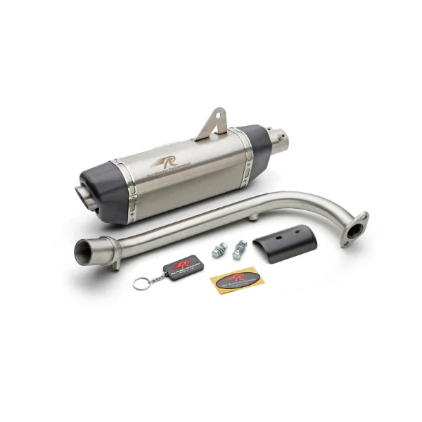 Red Rooster Luna Performance Exhaust Matte for Yamaha Aerox 155 | SS304 Performance Exhaust