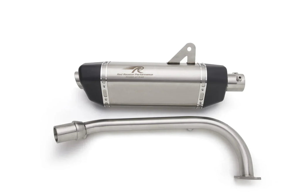 Red Rooster Luna Performance Exhaust Matte for Yamaha Aerox 155 | SS304 Performance Exhaust - View 2