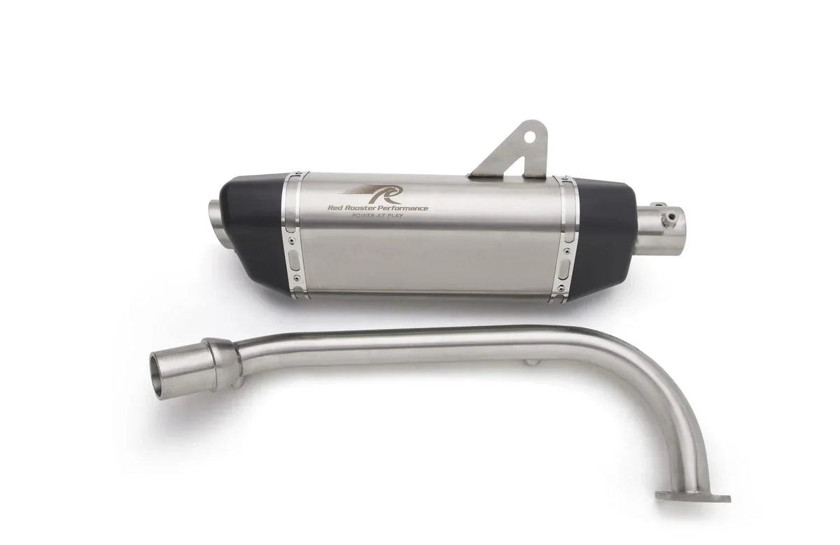 Red Rooster Luna Performance Exhaust Matte for Yamaha Aerox 155 | SS304 Performance Exhaust - View 2