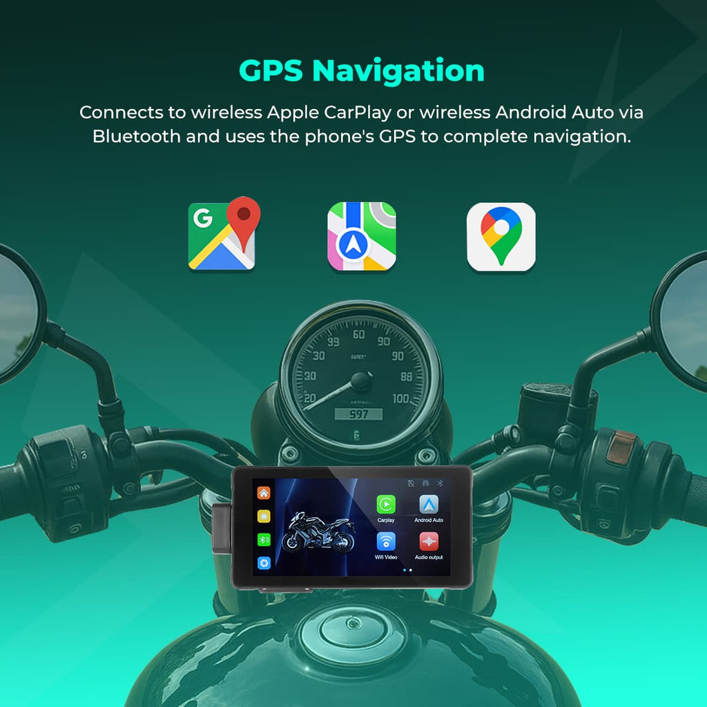 SIMTAC MOTORCYCLE GPS CARPLAY & ANDROID AUTO SYSTEM – M10D - View 10