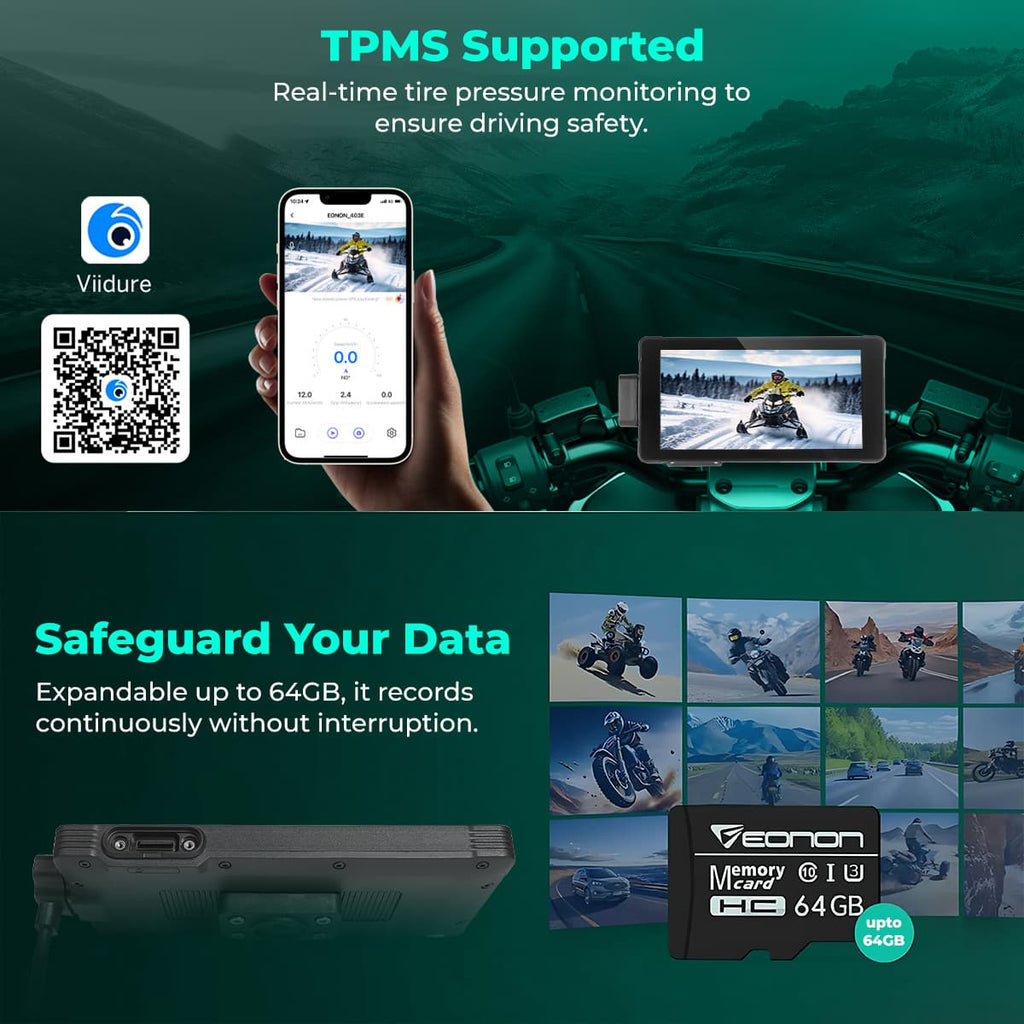 SIMTAC MOTORCYCLE GPS CARPLAY & ANDROID AUTO SYSTEM – M10D - View 2