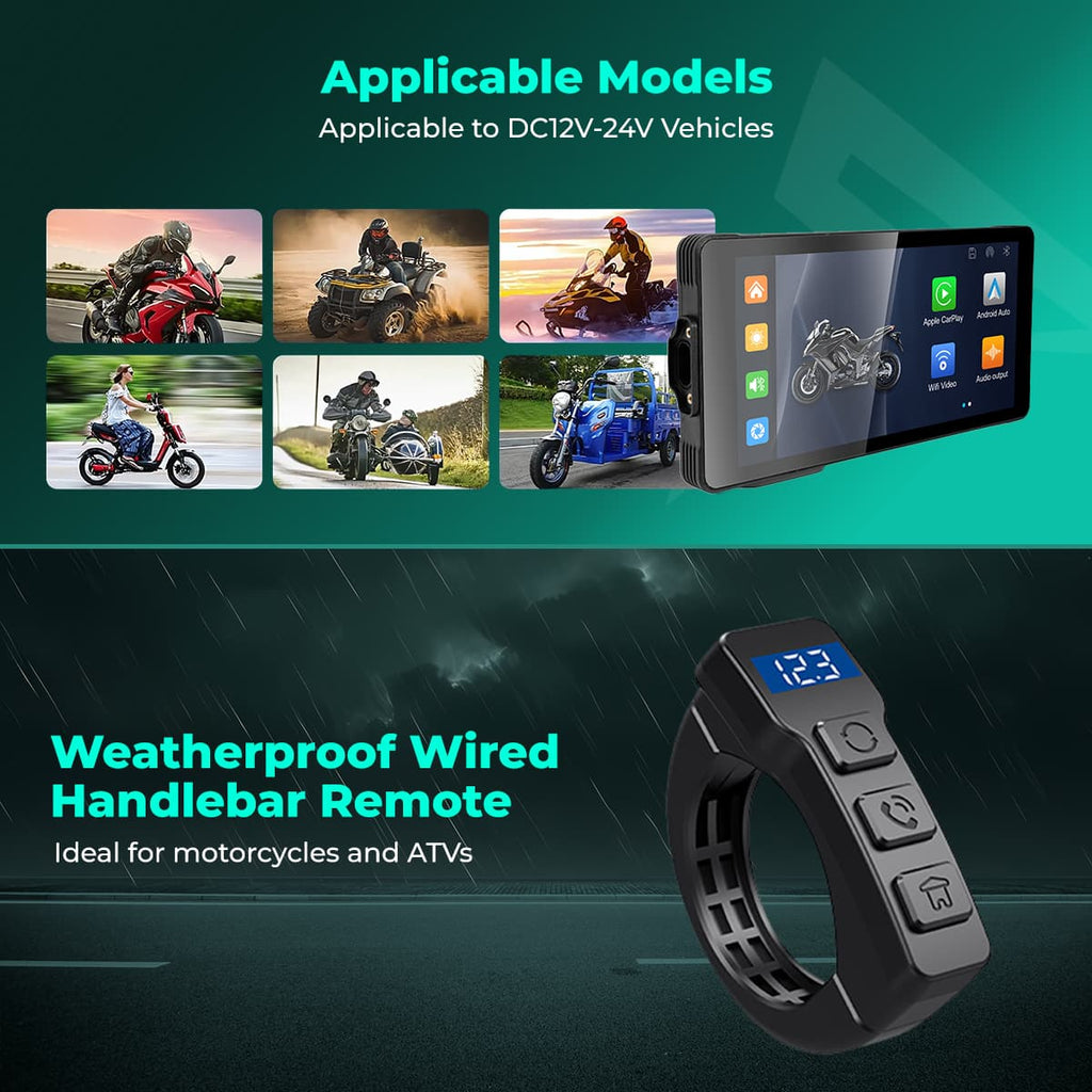 SIMTAC MOTORCYCLE GPS CARPLAY & ANDROID AUTO SYSTEM – M10D - View 4