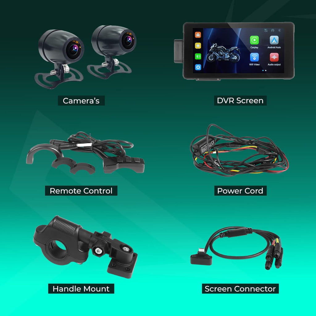 SIMTAC MOTORCYCLE GPS CARPLAY & ANDROID AUTO SYSTEM – M10D - View 9