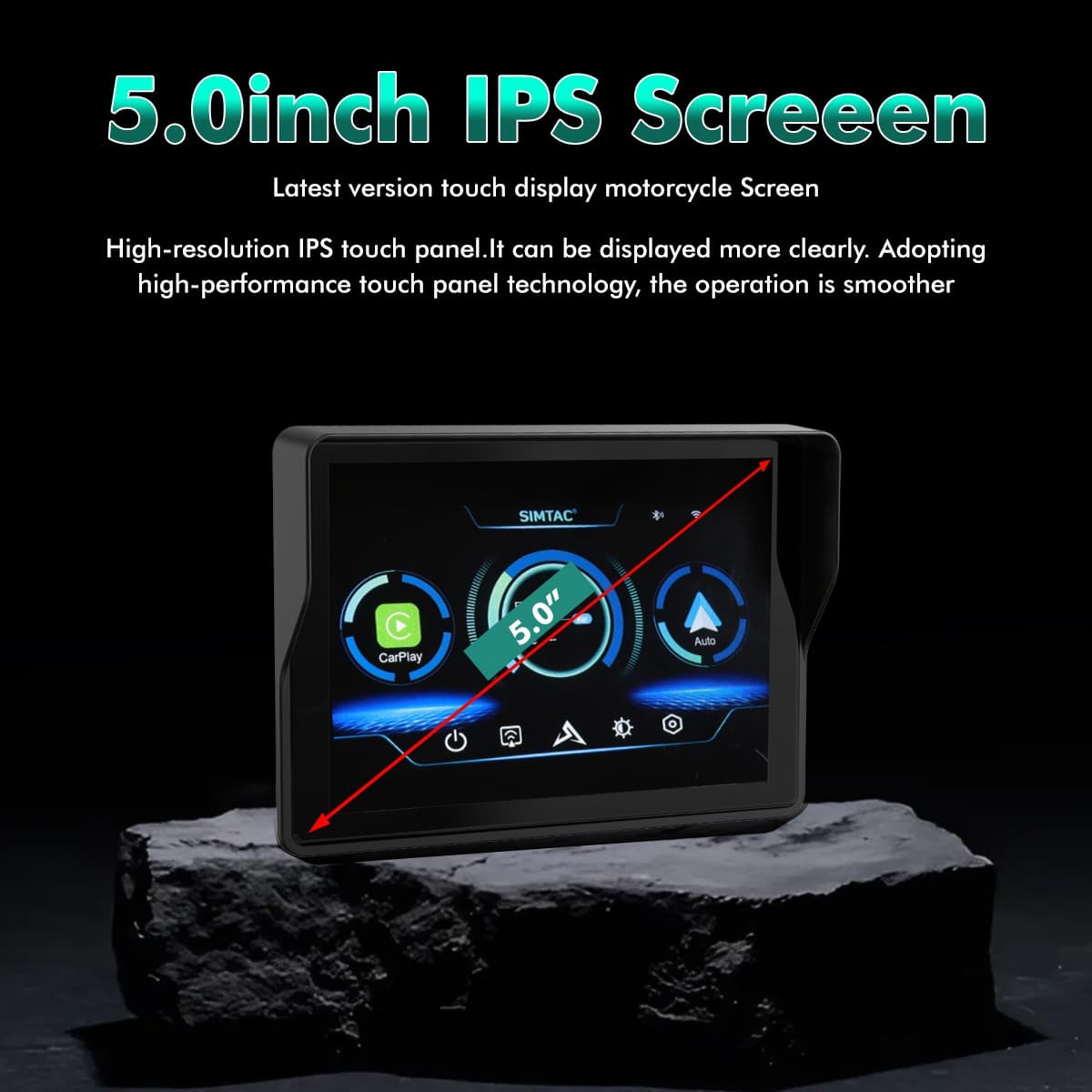 SIMTAC MOTORCYCLE GPS CARPLAY & ANDROID AUTO SYSTEM – M2 - View 7