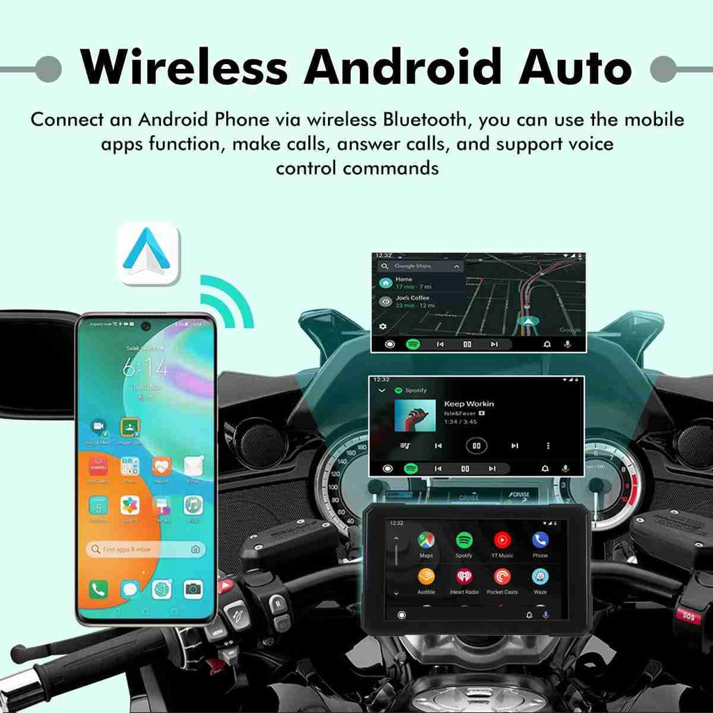 Simtac Quick Detachable Motorcycle GPS CarPlay & Android Auto system – M3 - View 3
