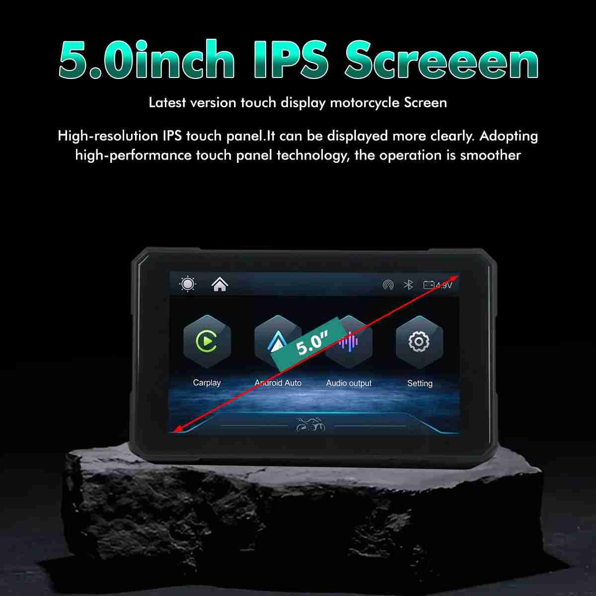 Simtac Quick Detachable Motorcycle GPS CarPlay & Android Auto system – M3 - View 6