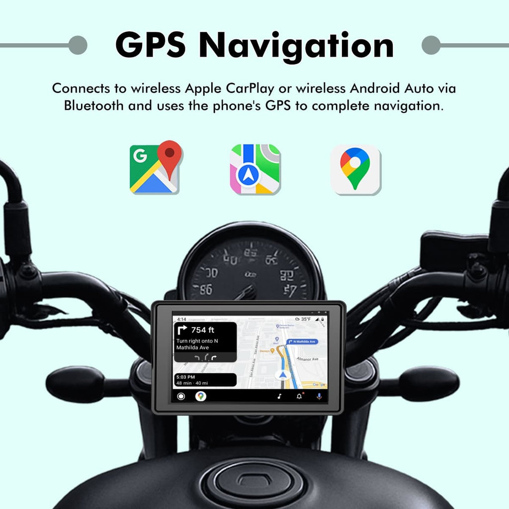 SIMTAC MOTORCYCLE GPS CARPLAY & ANDROID AUTO SYSTEM – M4D - View 2