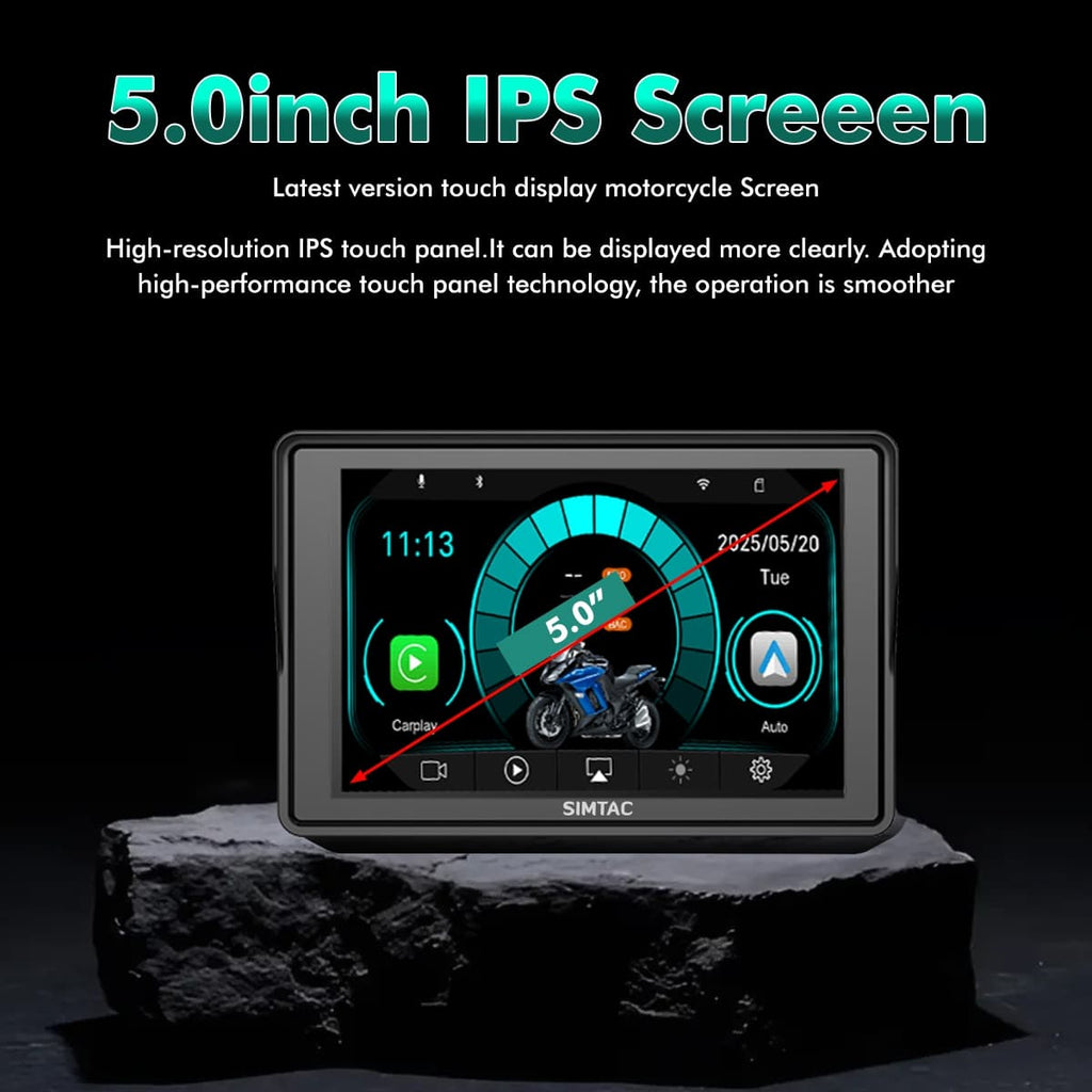 SIMTAC MOTORCYCLE GPS CARPLAY & ANDROID AUTO SYSTEM – M4D - View 7