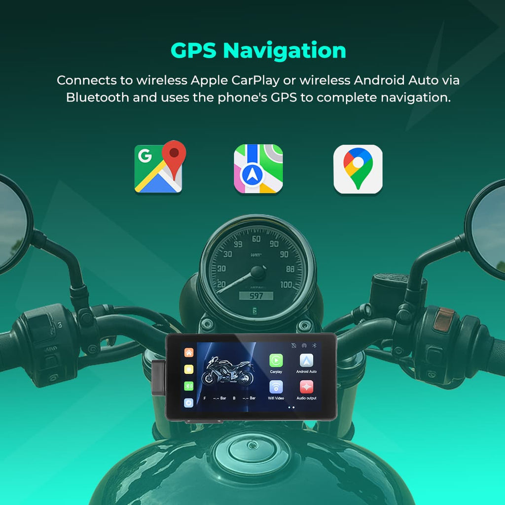SIMTAC MOTORCYCLE GPS CARPLAY & ANDROID AUTO SYSTEM – M10DT - View 9