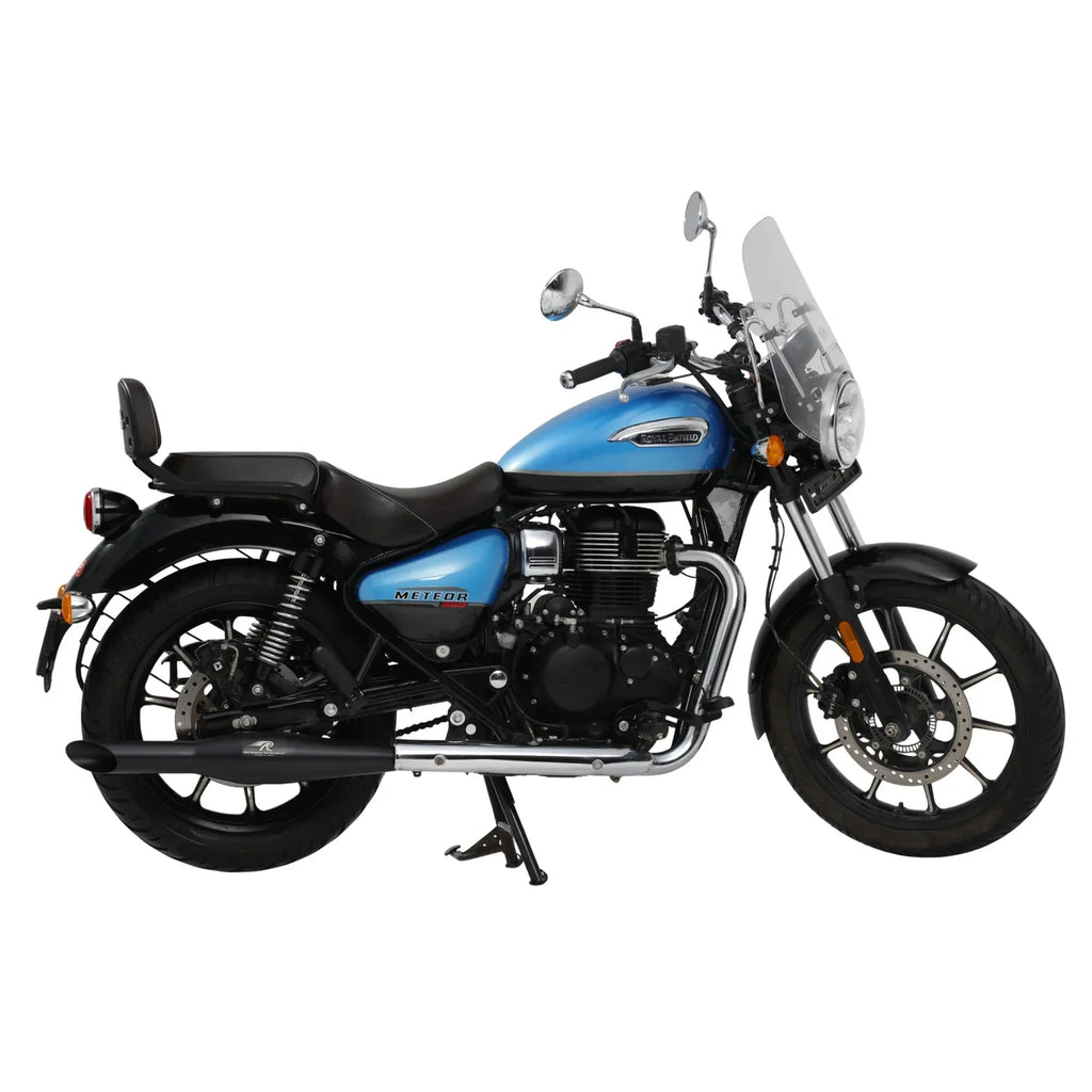 Red Rooster Rumbler Ace Black Matte Exhaust for Royal Enfield Meteor 350 (SS304 Performance Silencer)