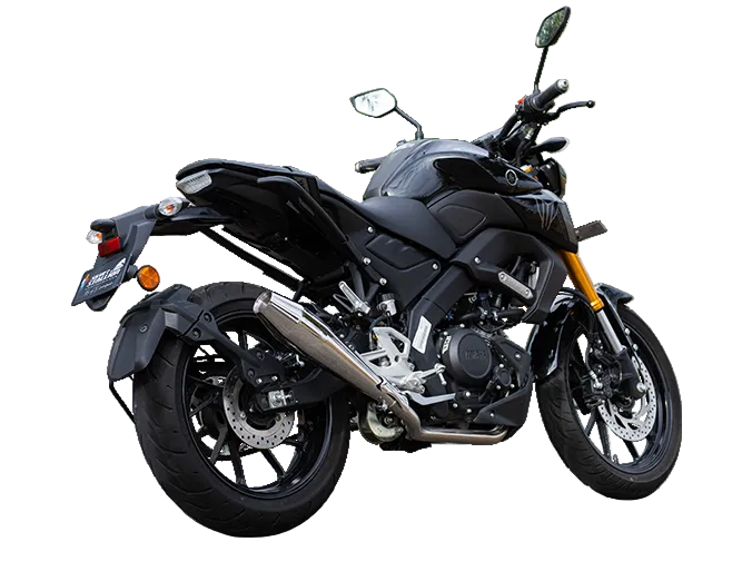 Yamaha MT-15 Storm Performance Exhaust | Silver Stallion | 11% BHP Boost | Black / Matte / Brushed - View 4