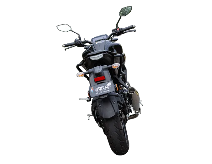 Yamaha MT-15 Storm Performance Exhaust | Silver Stallion | 11% BHP Boost | Black / Matte / Brushed - View 6