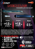 N-Gage Powerparts Nexus Powerflow Exhaust Slip-On Exhaust for Royal Enfield 350 | POWEURFLOS Performance Exhaust | +1.0 BHP