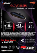 Ngage Powerparts Axor Powerflow Slip-On Exhaust for Royal Enfield Hunter 350 | Stainless Steel 304 | +1.0 BHP & +1.8 Nm