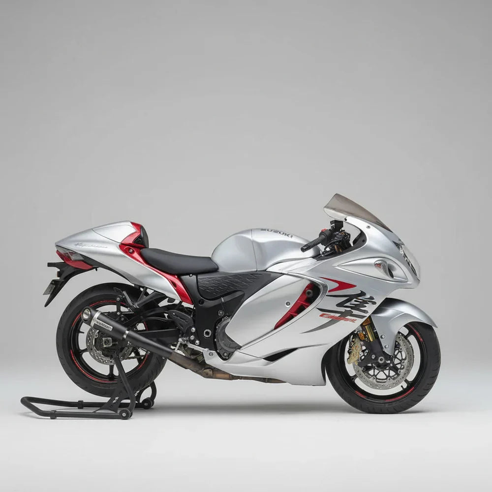 Barrel Outlaw 2.0 Slip-On Exhaust with Link Pipe for Suzuki Hayabusa Gen 3 | 304 Stainless Steel Performance Exhaust (Black