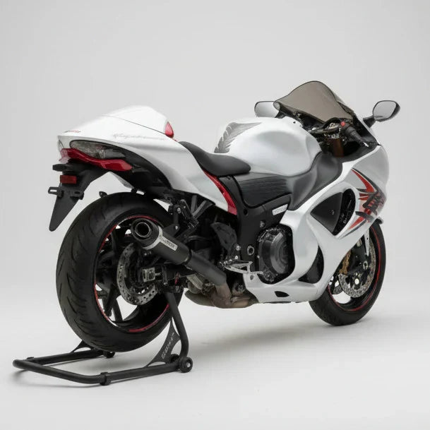 Barrel Outlaw 2.0 Slip-On Exhaust with Link Pipe for Suzuki Hayabusa Gen 3 | 304 Stainless Steel Performance Exhaust