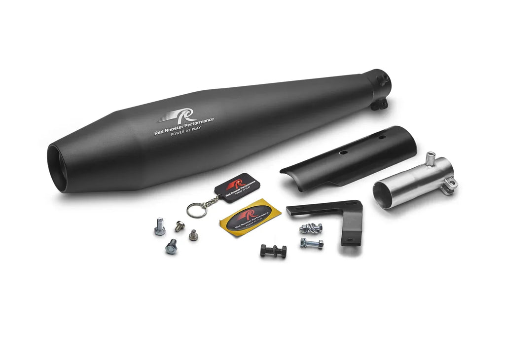 Red Rooster Pegasus Exhaust for Honda H’ness CB350 (Polish / Black)